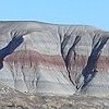 Views of the rock formations seen near the Petrified Forest.