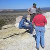 We talk with the park ranger we met on the trail.