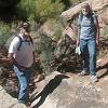 Unlike most Moab area hikes, the Negro Bill hike has lots of shade, - thanks to the creek's vegetation and to the high cliffs on each side.