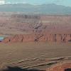 The blue 'lakes' are actually evaporation ponds for the potash mine.