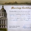 Our marriage certificate.